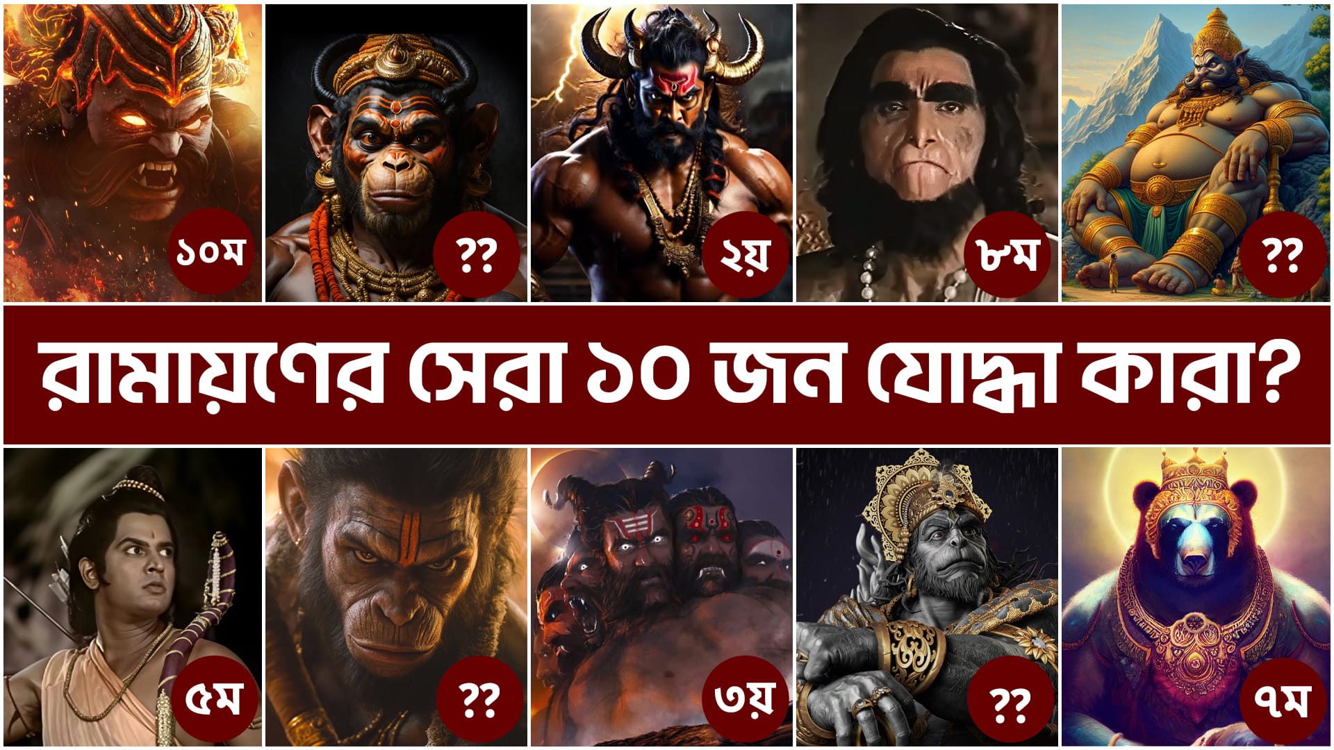 You are currently viewing রামায়ণের সেরা ১০ জন যোদ্ধা কারা? এবং এদের মধ্যেই বা কে শ্রেষ্ঠ? || 10 Greatest Warriors of Ramayana